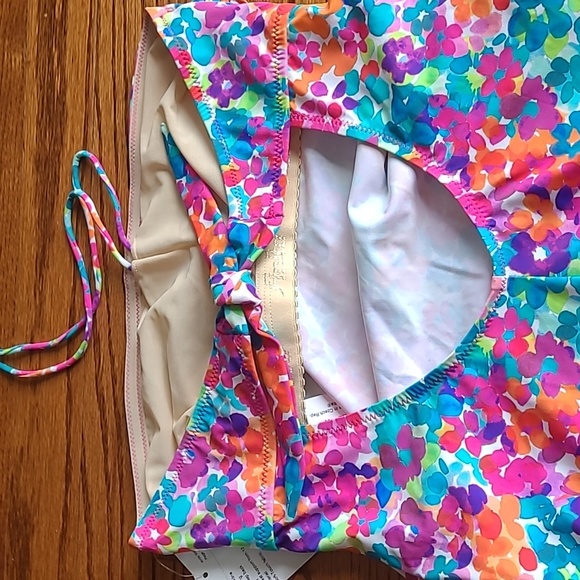 Anita Size 8 Colorful Floral Pattern Strapless Maternity Swimsuit - Picture 9 of 14